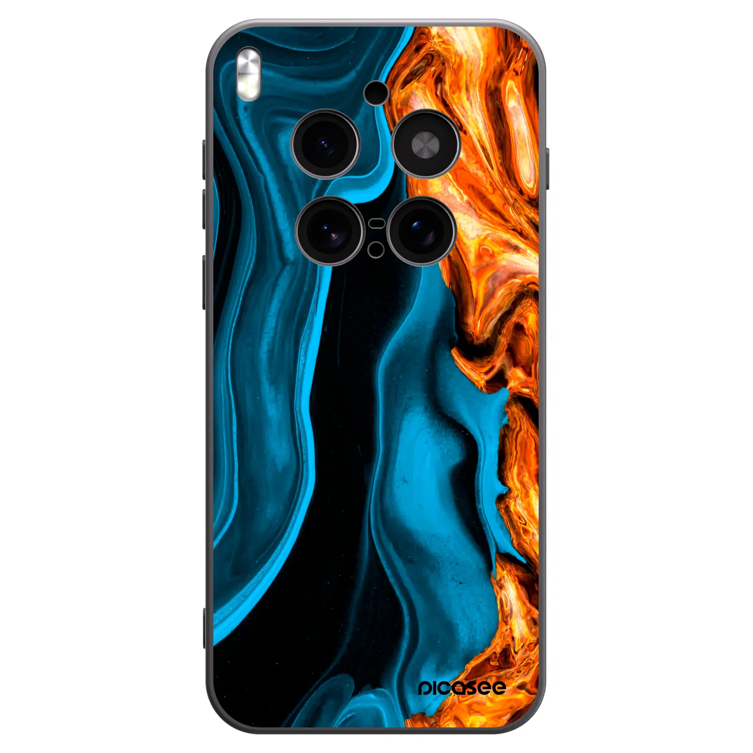 Picasee silikonski črni ovitek za Vivo X300 Pro - Gold blue