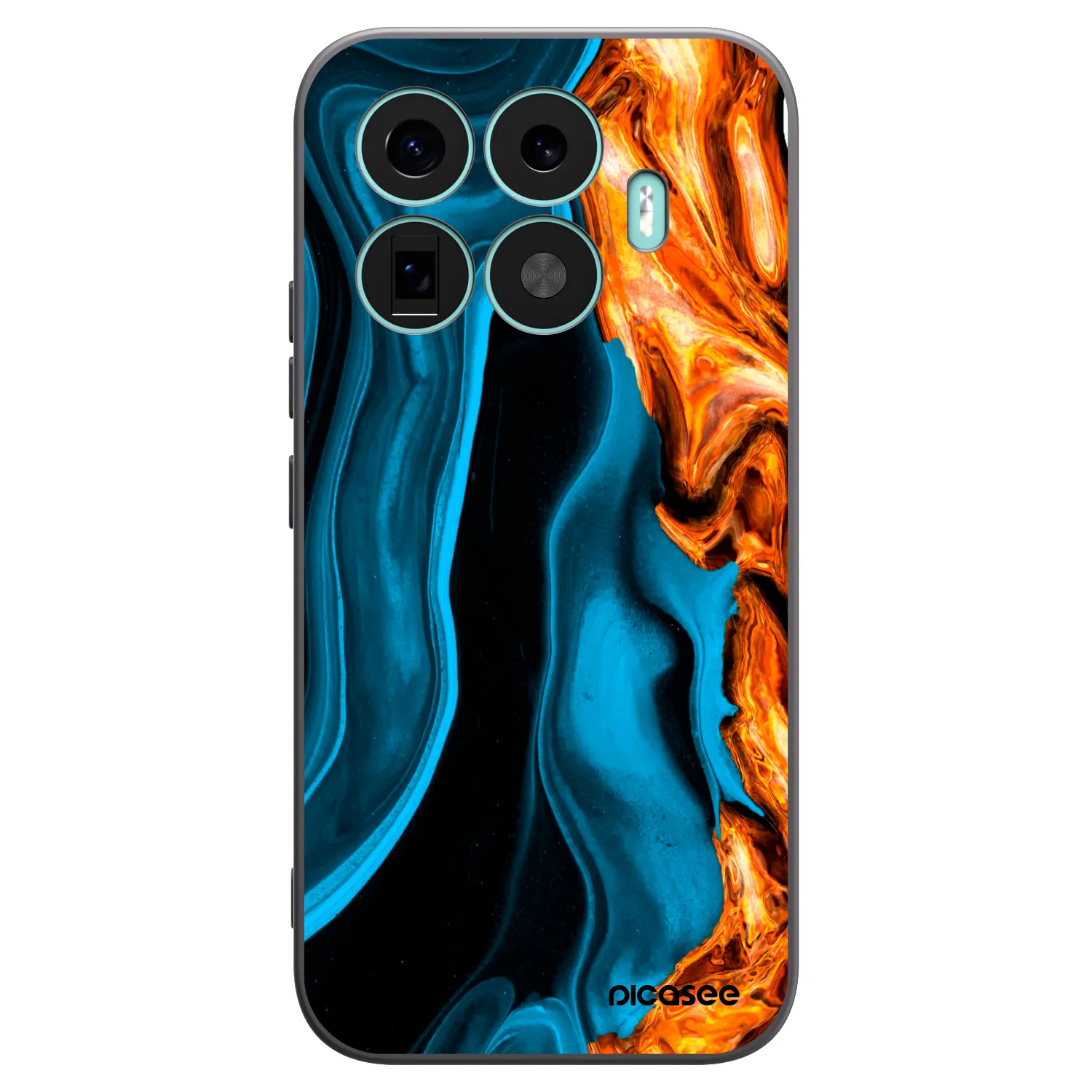 Picasee silikonski črni ovitek za Xiaomi 17T - Gold blue