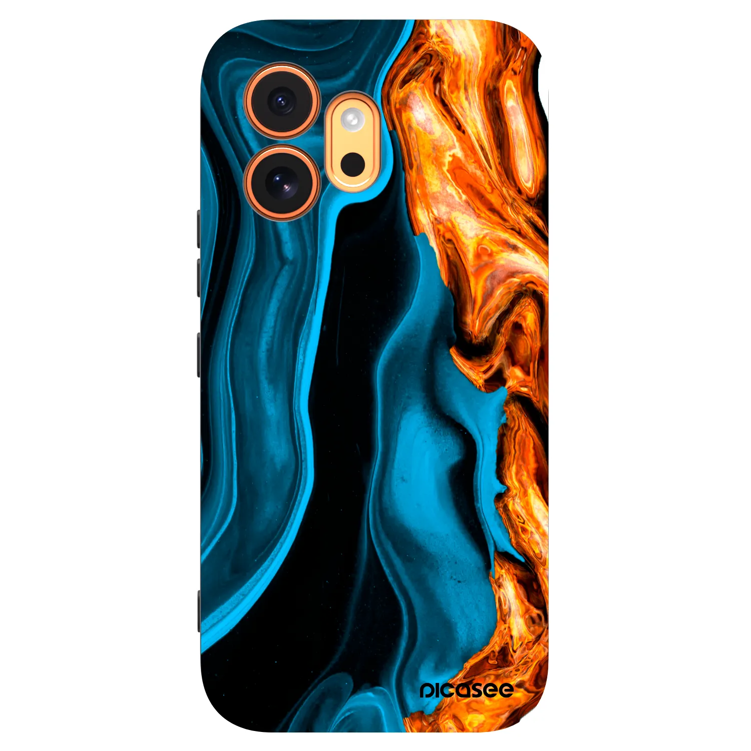 Picasee silikonski črni ovitek za Honor 600 - Gold blue