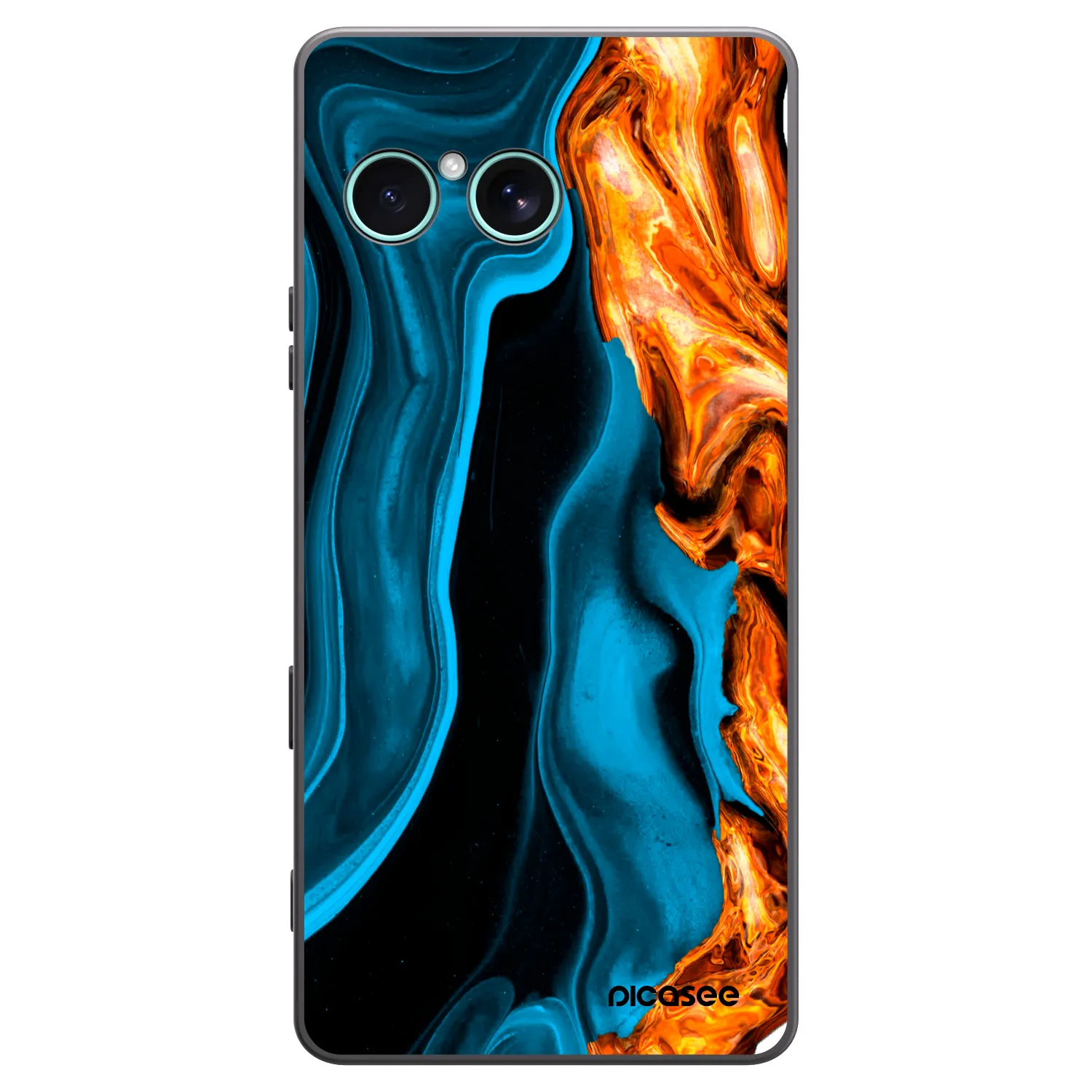 Picasee silikonski črni ovitek za Sony Xperia 10 VII - Gold blue