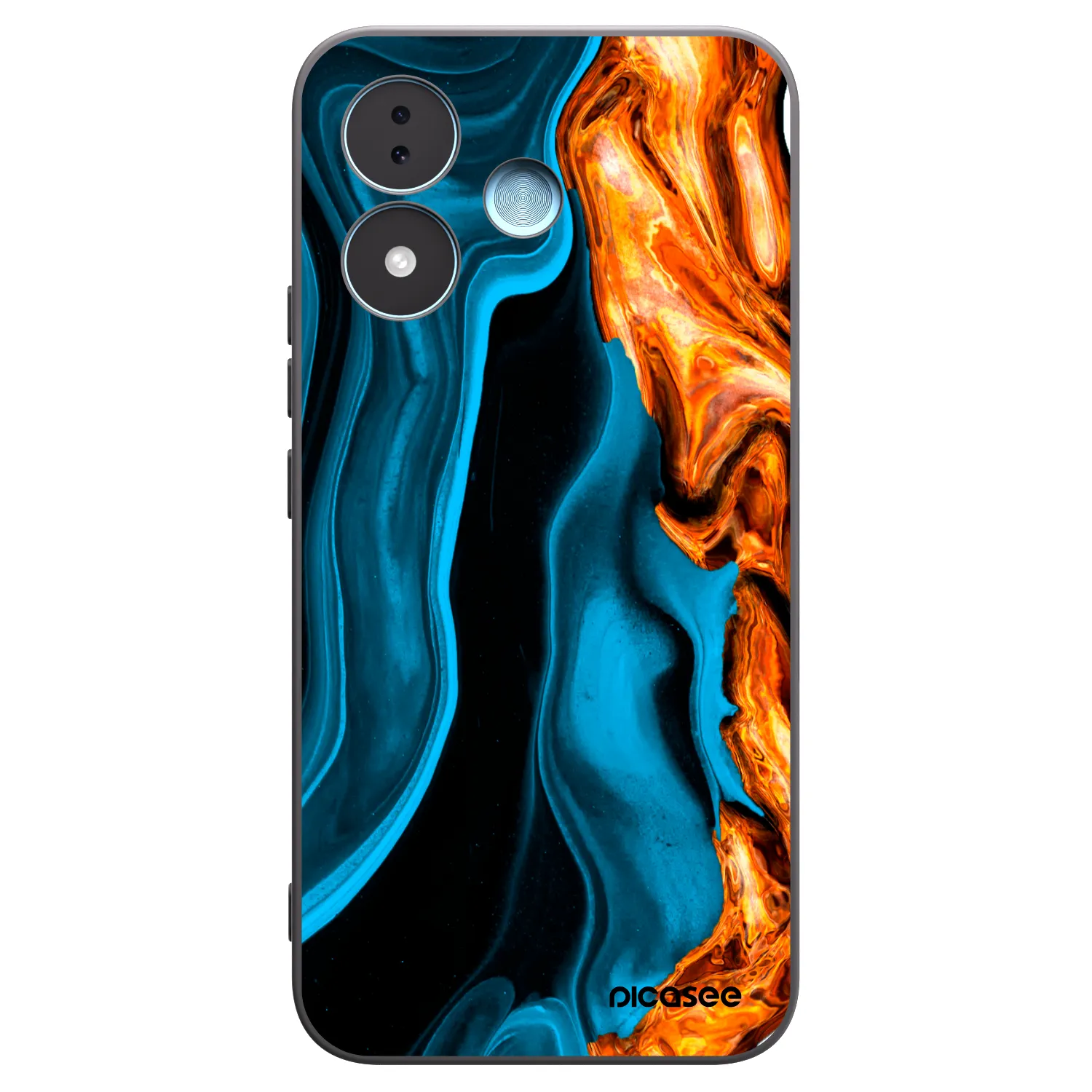 Picasee silikonski črni ovitek za Xiaomi Redmi Note 17 5G - Gold blue