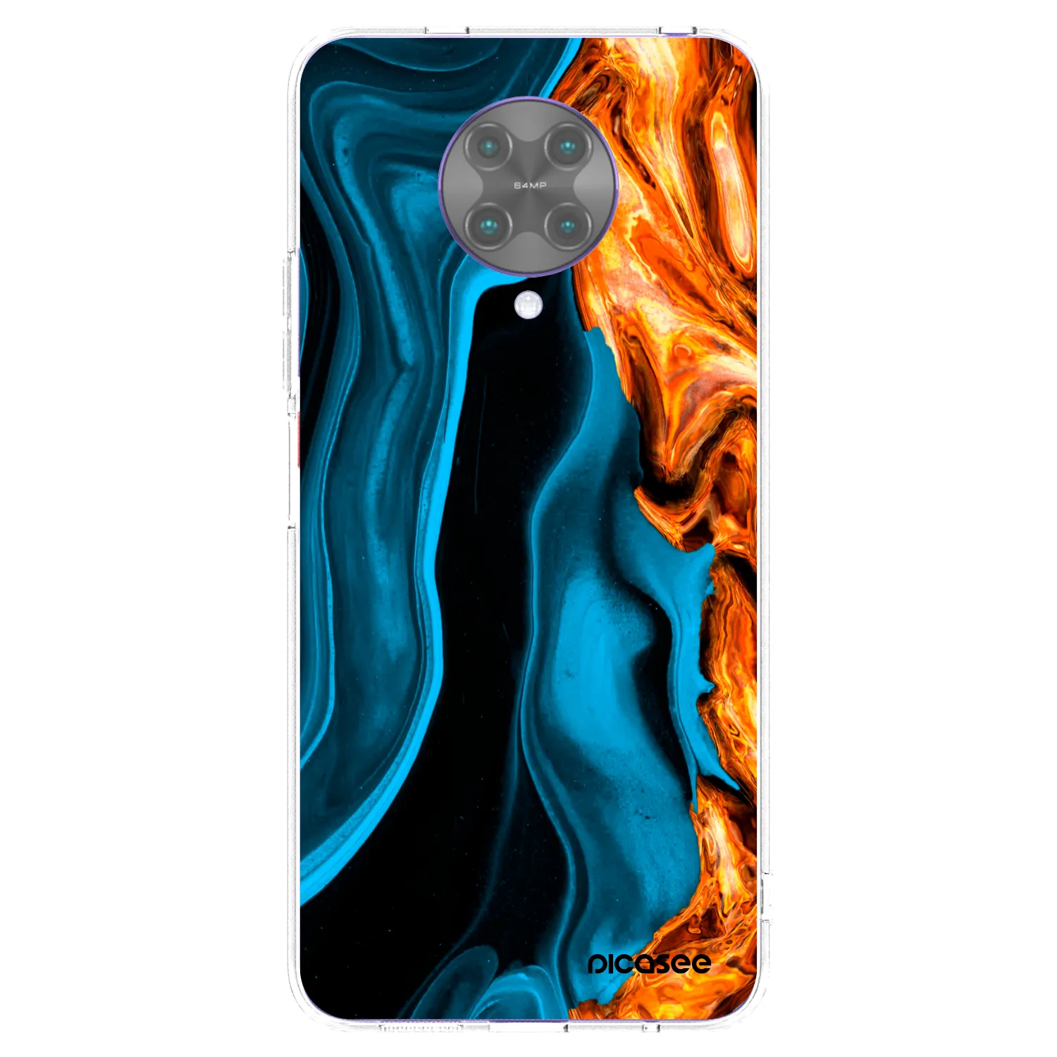 Picasee silikonski prozorni ovitek za Xiaomi Poco F2 Pro - Gold blue