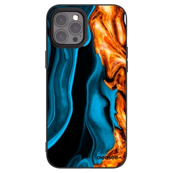 Picasee silikonski črni ovitek za Apple iPhone 12 Pro Max - Gold blue