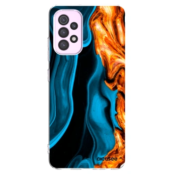 Picasee silikonski prozorni ovitek za Samsung Galaxy A32 5G A326B - Gold blue