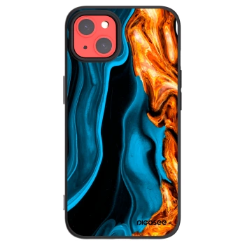 Picasee silikonski črni ovitek za Apple iPhone 13 - Gold blue