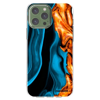 Picasee silikonski prozorni ovitek za Apple iPhone 13 Pro Max - Gold blue
