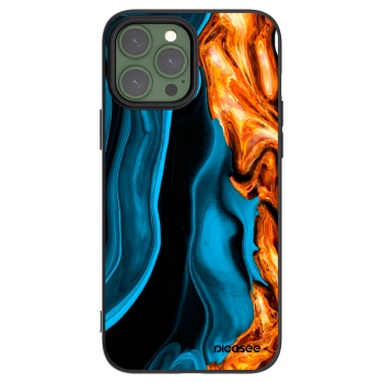 Picasee silikonski črni ovitek za Apple iPhone 13 Pro Max - Gold blue