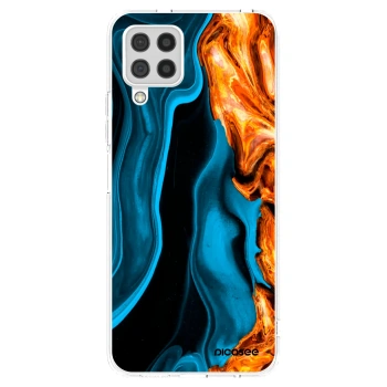 Picasee silikonski prozorni ovitek za Samsung Galaxy A22 A225F 4G - Gold blue