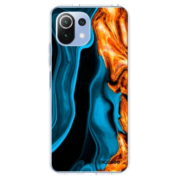 Picasee silikonski prozorni ovitek za Xiaomi 11 Lite 5G NE - Gold blue
