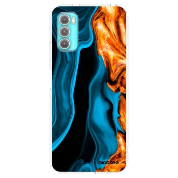 Picasee silikonski prozorni ovitek za Motorola Moto G60 - Gold blue