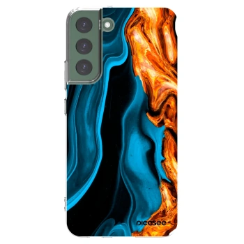 Picasee silikonski prozorni ovitek za Samsung Galaxy S22+ 5G - Gold blue