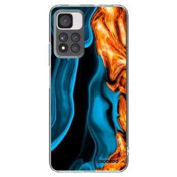 Picasee silikonski prozorni ovitek za Xiaomi Redmi Note 11 Pro+ 5G - Gold blue
