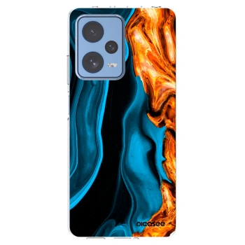 Picasee silikonski prozorni ovitek za Xiaomi Redmi Note 12 Pro 5G - Gold blue