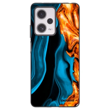 Picasee silikonski črni ovitek za Xiaomi Redmi Note 12 Pro+ 5G - Gold blue