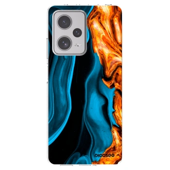 Picasee silikonski prozorni ovitek za Xiaomi Redmi Note 12 Pro+ 5G - Gold blue
