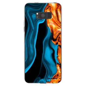 Picasee silikonski prozorni ovitek za Samsung Galaxy S8 G950F - Gold blue