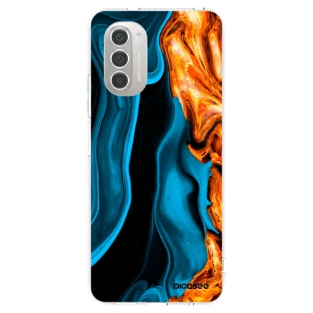 Picasee silikonski prozorni ovitek za Motorola Moto G51 - Gold blue