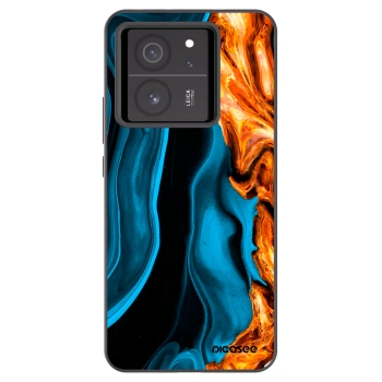 Picasee silikonski črni ovitek za Xiaomi 13T Pro - Gold blue