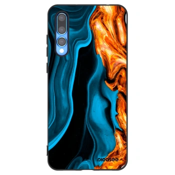 Picasee silikonski črni ovitek za Huawei P20 Pro - Gold blue