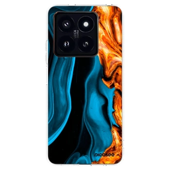 Picasee silikonski prozorni ovitek za Xiaomi 14 Pro - Gold blue