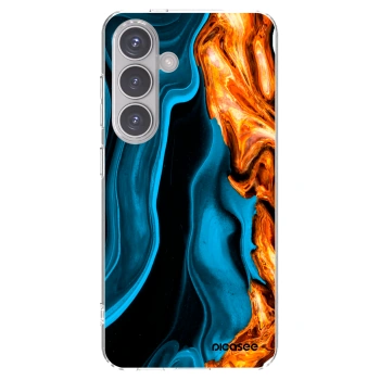 Picasee silikonski prozorni ovitek za Samsung Galaxy S24 S921B 5G - Gold blue