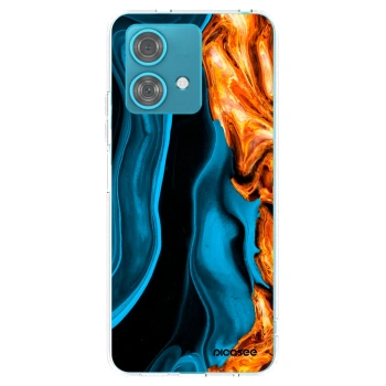 Picasee silikonski prozorni ovitek za Motorola Edge 40 Neo - Gold blue
