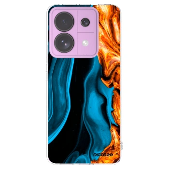 Picasee silikonski prozorni ovitek za Xiaomi Redmi Note 13 Pro 5G - Gold blue