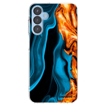 Picasee silikonski prozorni ovitek za Samsung Galaxy A15 A156B 5G - Gold blue