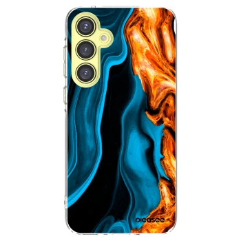 Picasee silikonski prozorni ovitek za Samsung Galaxy A35 5G A356B - Gold blue