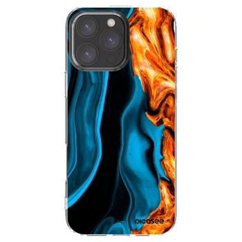 Picasee silikonski prozorni ovitek za Apple iPhone 16 Pro Max - Gold blue