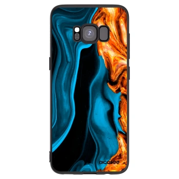 Picasee silikonski črni ovitek za Samsung Galaxy S8 G950F - Gold blue