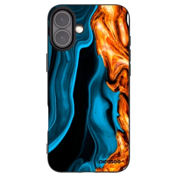 Picasee silikonski črni ovitek za Apple iPhone 16 Plus - Gold blue