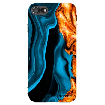 Picasee silikonski prozorni ovitek za Apple iPhone 7 - Gold blue