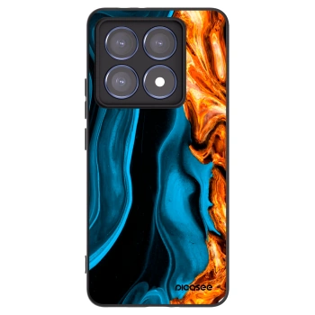 Picasee silikonski črni ovitek za Xiaomi 14T Pro - Gold blue