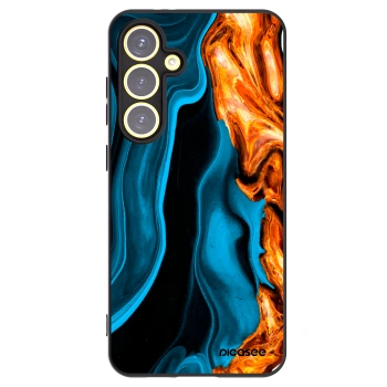 Picasee silikonski črni ovitek za Samsung Galaxy S24 FE S721B - Gold blue