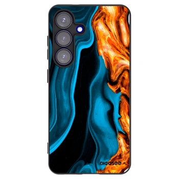 Picasee silikonski črni ovitek za Samsung Galaxy S25 5G - Gold blue