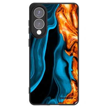 Picasee silikonski črni ovitek za Samsung Galaxy S25 Edge 5G - Gold blue