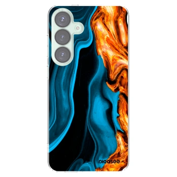 Picasee silikonski prozorni ovitek za Samsung Galaxy S25+ 5G - Gold blue