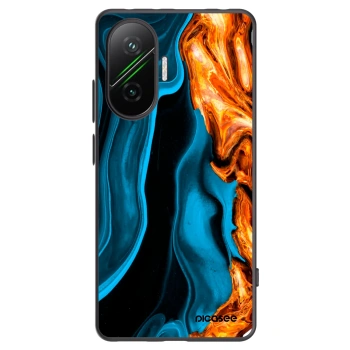 Picasee silikonski črni ovitek za Xiaomi Poco F7 5G - Gold blue