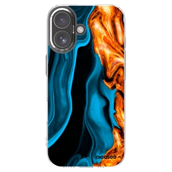 Picasee silikonski prozorni ovitek za Apple iPhone 17 - Gold blue