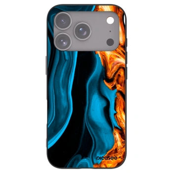 Picasee silikonski črni ovitek za Apple iPhone 17 Pro - Gold blue