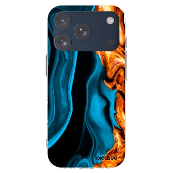 Picasee silikonski prozorni ovitek za Apple iPhone 17 Pro - Gold blue