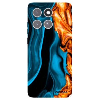 Picasee silikonski črni ovitek za Motorola Edge 60 Pro - Gold blue