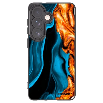 Picasee silikonski črni ovitek za Samsung Galaxy S26 - Gold blue