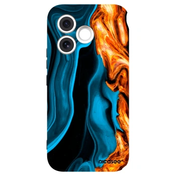 Picasee silikonski črni ovitek za Honor 600 Lite - Gold blue