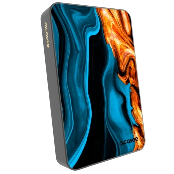 Picasee Prenosna baterija z MagSafe 10 000 mAh Siva - Gold blue
