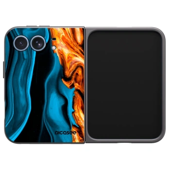 Picasee silikonski črni ovitek za Apple iPhone Duo - Gold blue