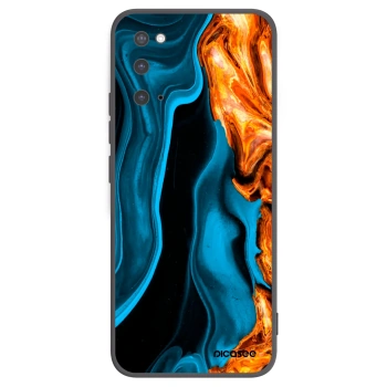 Picasee silikonski črni ovitek za Samsung Galaxy S20 G980F - Gold blue
