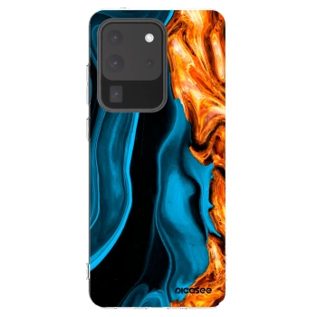 Picasee silikonski prozorni ovitek za Samsung Galaxy S20 Ultra 5G G988F - Gold blue