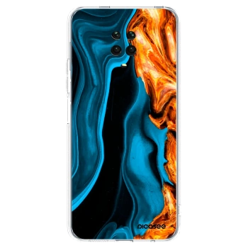 Picasee silikonski prozorni ovitek za Xiaomi Redmi Note 9 Pro - Gold blue